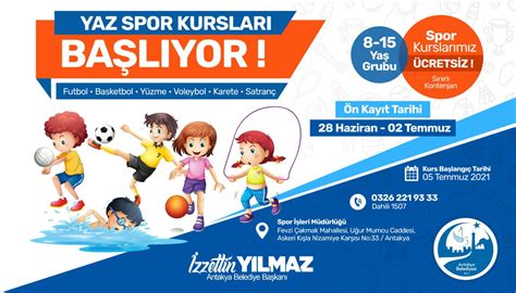 Ataşehir belediyesi ücretsiz spor kursları 2020